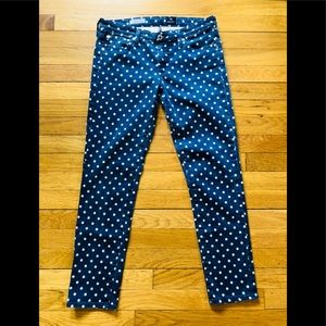 Anthropologie “The Stevie Ankle” Denim Dot Jeans